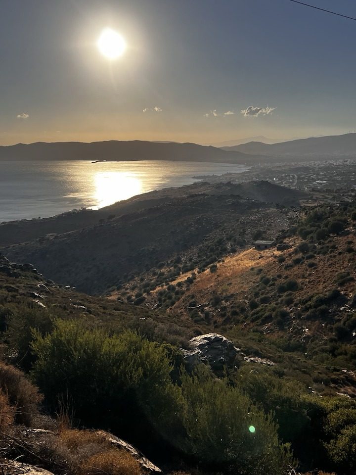 Golden sunset over the bay