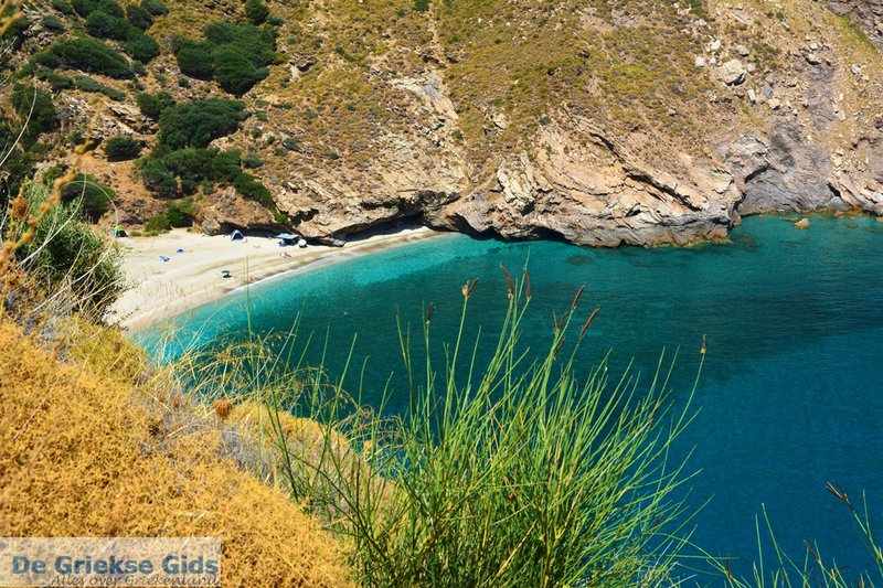 Agios Dimitrios beach cove with turquoise water