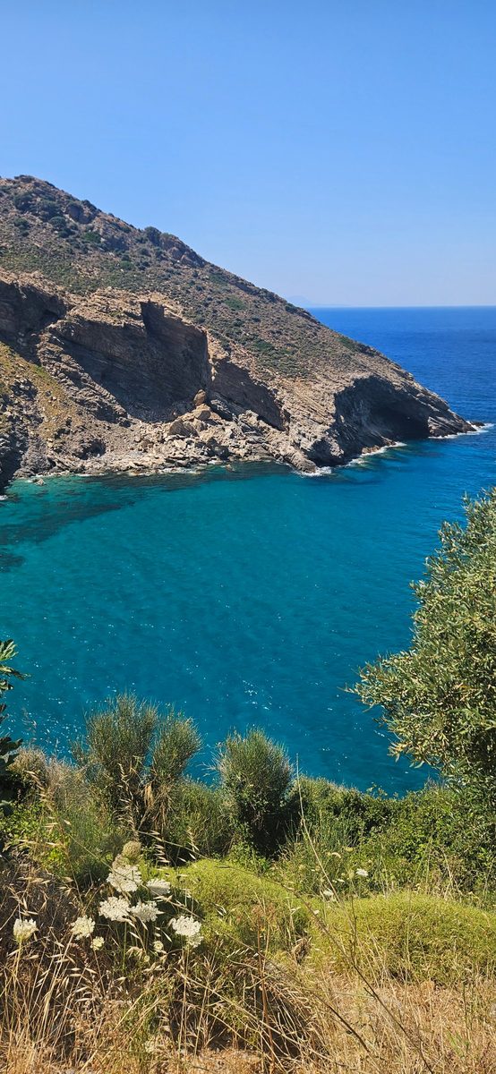 Agios Dimitrios wild beach with dramatic cliffs