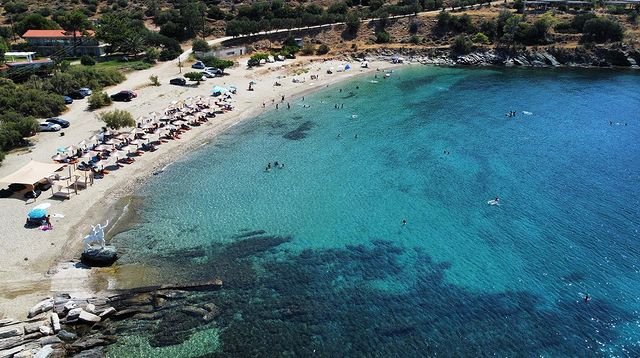 Bouros Beach with clear blue waters