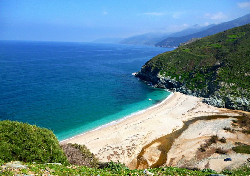 Giannitsi Beach aerial view
