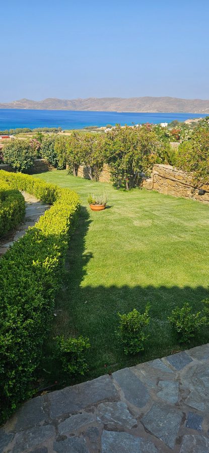 Lush garden with sea view